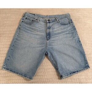 Wrangler Relaxed Fit Denim Shorts Men Light Wash 5 Pocket Jean Shorts Size 40